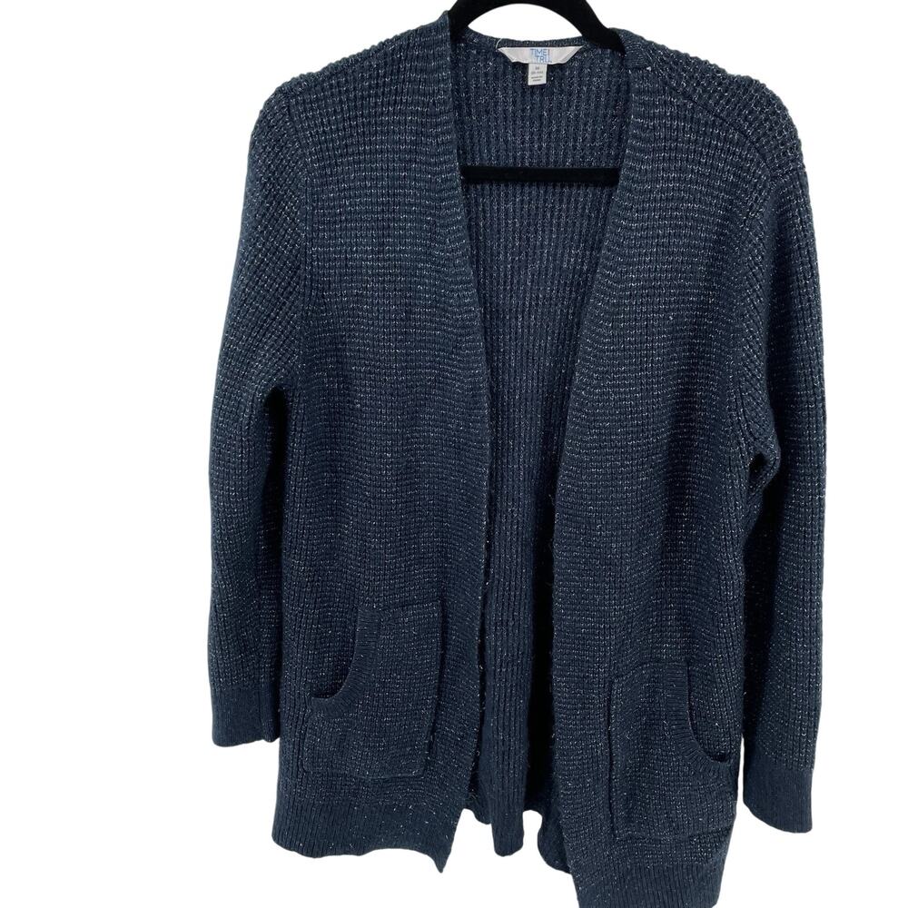 Time and Tru Woman’s Dark Navy Time and Tru Open Front Cardigan Size M (8-10)
